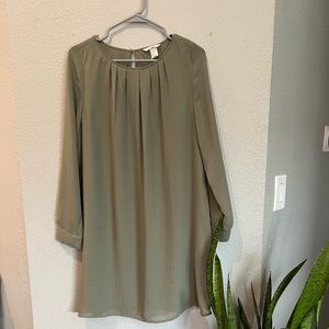 H&M olive green dress